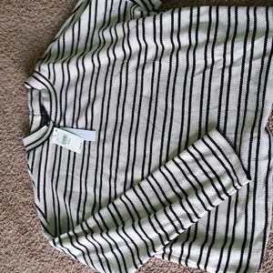 Cream and black striped sanctuary sweater
